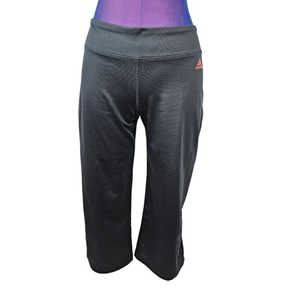 Adidas Straight Leg Capri Activewear Pants Gray and Coral‎ Size Small Women's - Picture 8 of 8